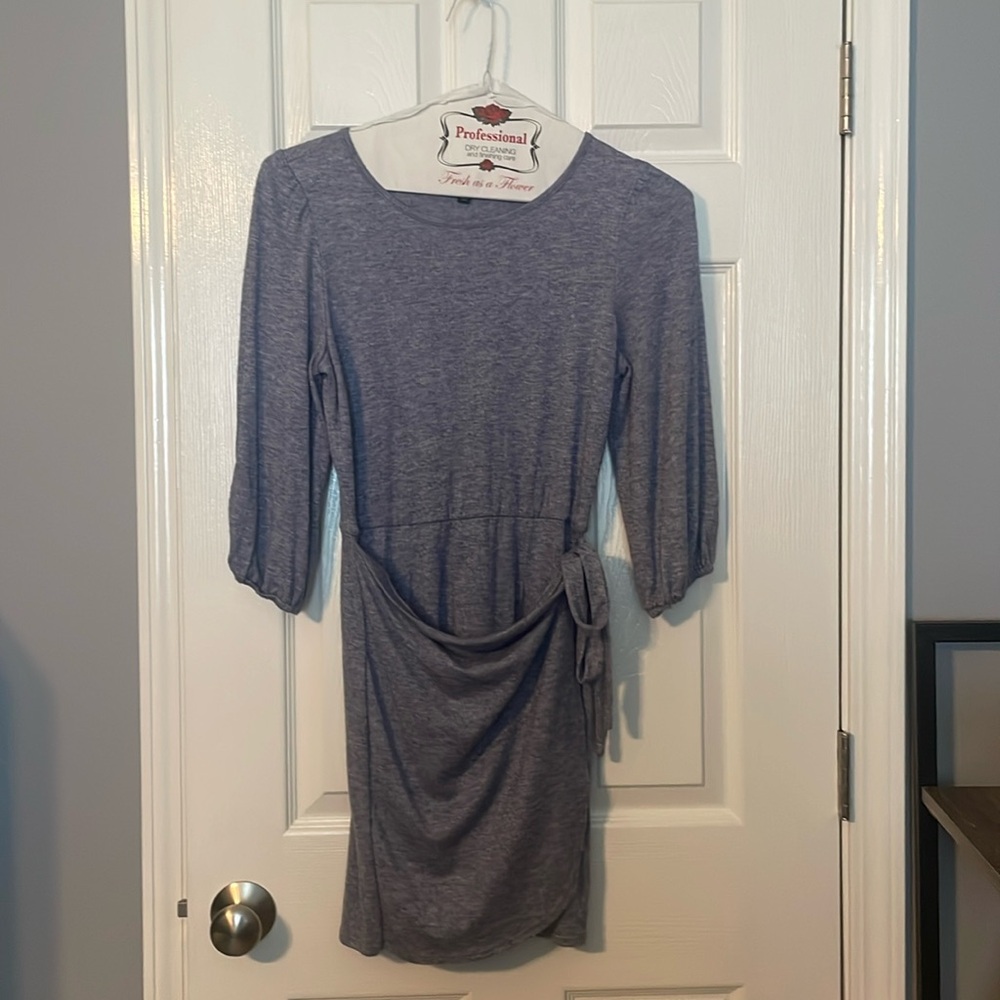 Kenedik mini dress with wrap detail at waist. Size M medium